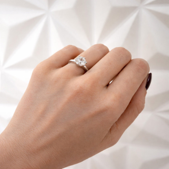Anillo Diamante 3 Quilates Charlotte Oro Blanco - Anillos Diamante mayor 2 ct