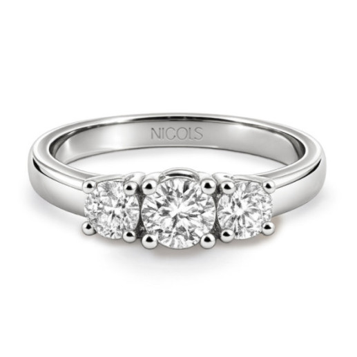 Solitaire Ring MEGAN TRILOGY 0.55 - Brilliant Cut