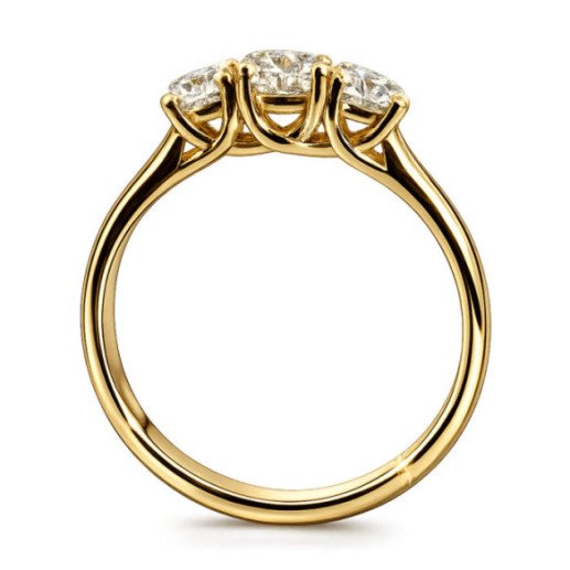 Anillo Megan Trilogy 0.55 Oro Amarillo - Talla Brillante 2