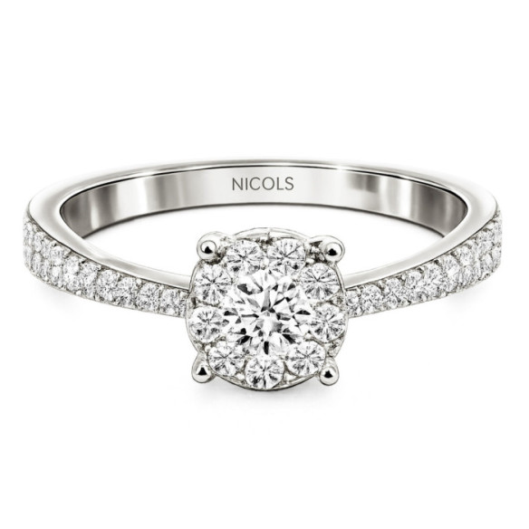 Diamant Ring Noa 0.48 Or blanc - LES ANNEAUX