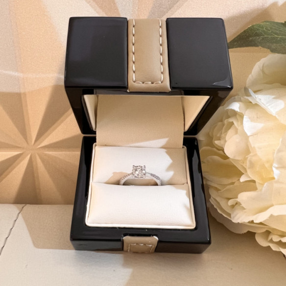 Diamant Ring Noa 0.48 Or blanc - LES ANNEAUX