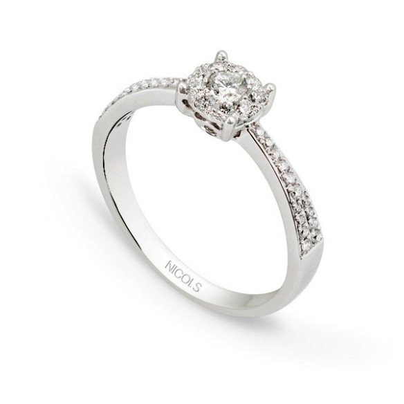 Diamant Ring Noa 0.48 Or blanc - LES ANNEAUX