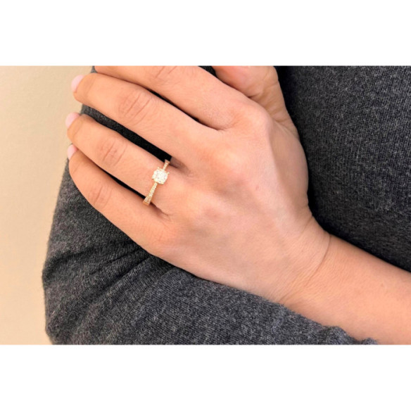 Anillo Diamantes Noa 0.48 Oro Amarillo - Solitarios de Oro Amarillo