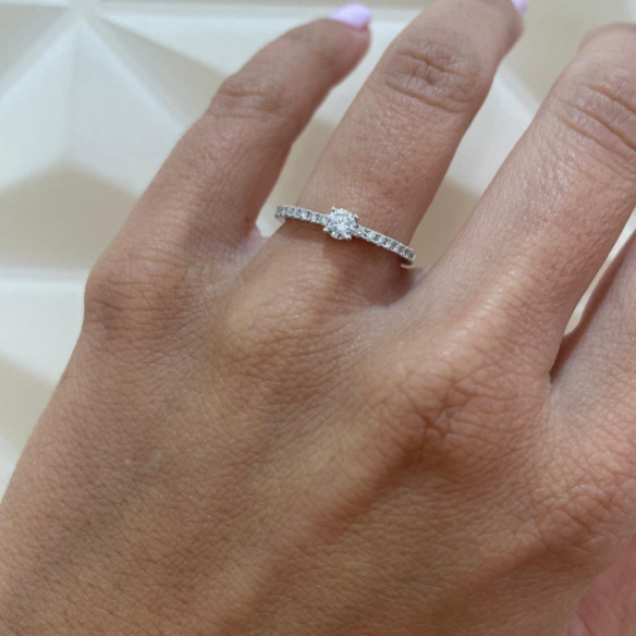 Anillo Diamantes Dafne Petit Oro Blanco - ANILLOS