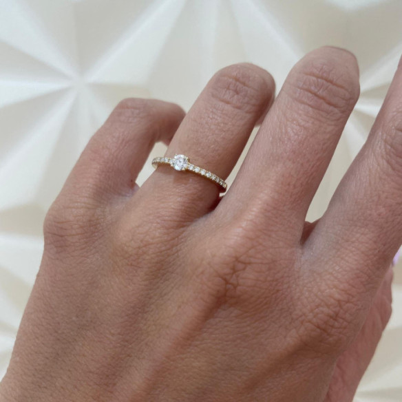 Anillo Diamantes Dafne Petit Oro Amarillo - Anillos de Promesa Diamantes