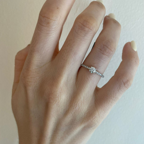 Anillo Solitario Brillante Dafne Petit 0.25 - ANILLOS