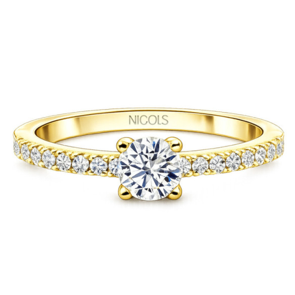 Anillo Compromiso Dafne Petit Diamante 0.30 Oro Amarillo - Or jaune solitaire