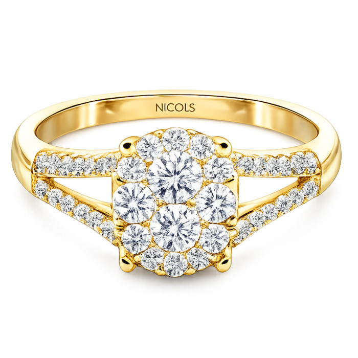 Anillo Diamantes Olivia 0.55 Oro Amarillo - disegni attuali