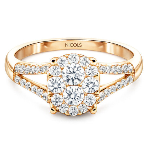 Olivia Oval Diamond Ring 0.55 Rose Gold - Oval cut