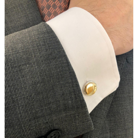 Twins Silver and Gold GRABABLE - Cufflinks to Engrave