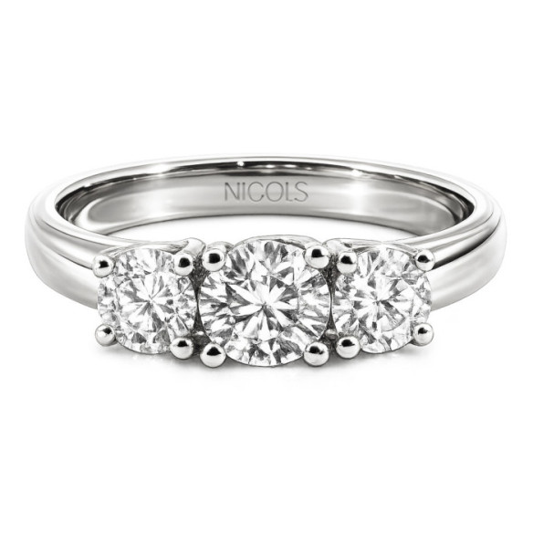 Anillo Megan Trilogy 0.80 - Talla Brillante