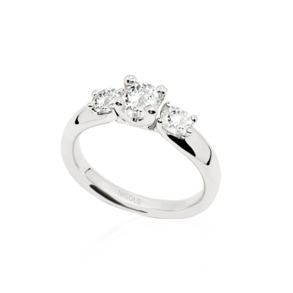 Anillo Megan Trilogy 0.80 - Talla Brillante
