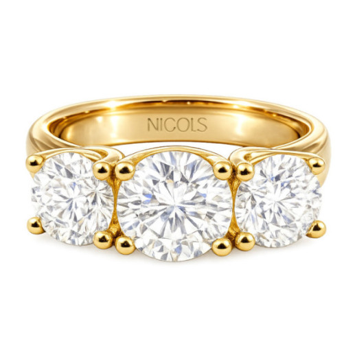 Anillo Megan Trilogy 2.40 Oro Amarillo - Brillant