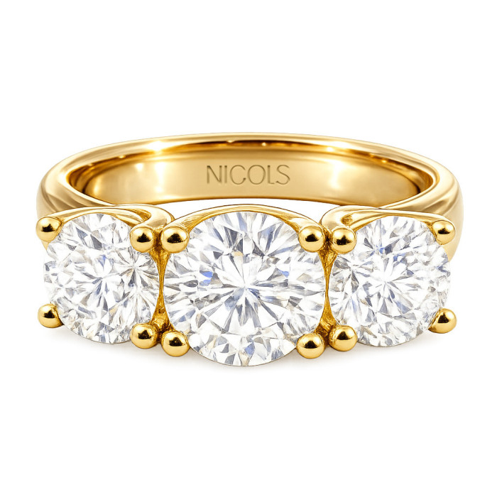 Anillo Megan Trilogy 2.40 Oro Amarillo - Brillante