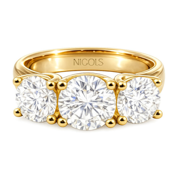 Anillo Megan Trilogy 2.40 Oro Amarillo - Génial