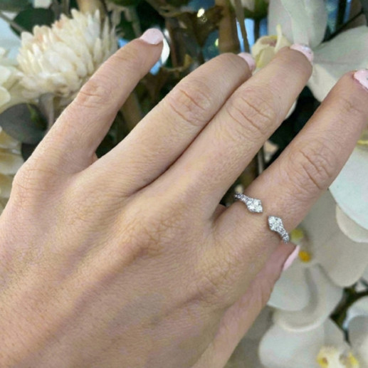 Anillo Diamantes Oro blanco Aura - Talla Brillante 2