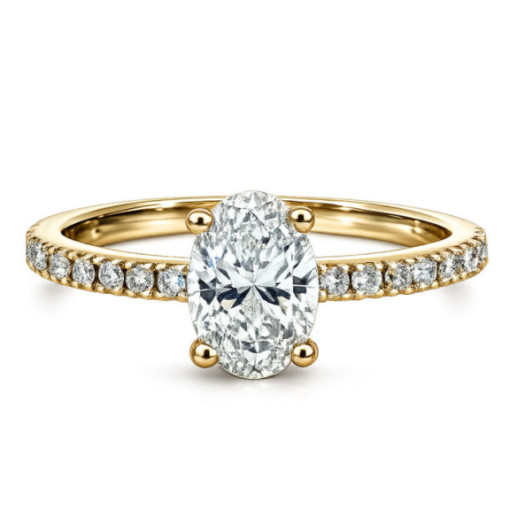 Anillo Compromiso Diamante Oval 0.70 Oro Amarillo Dafne Petit - Oro giallo solitario