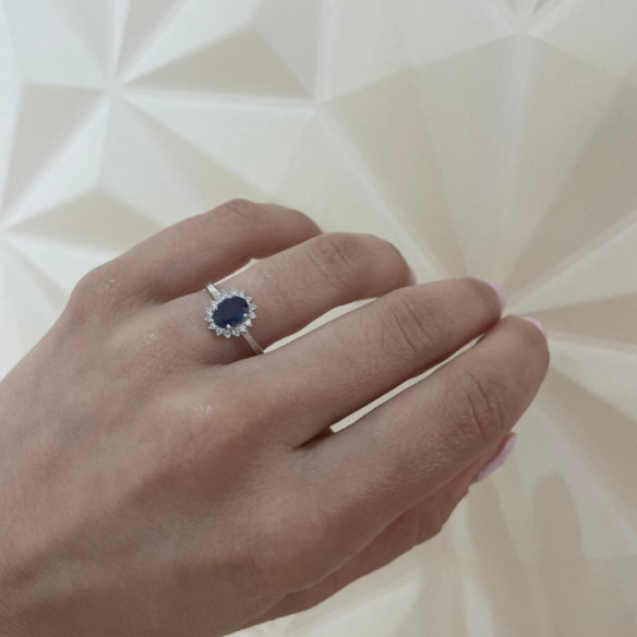 Ring Commiting Zafiro Dalia 0.95 - RINGE