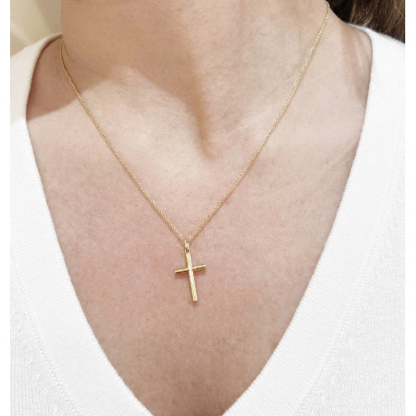 Solid Gold Cross TUBE Lisa M - Crosses