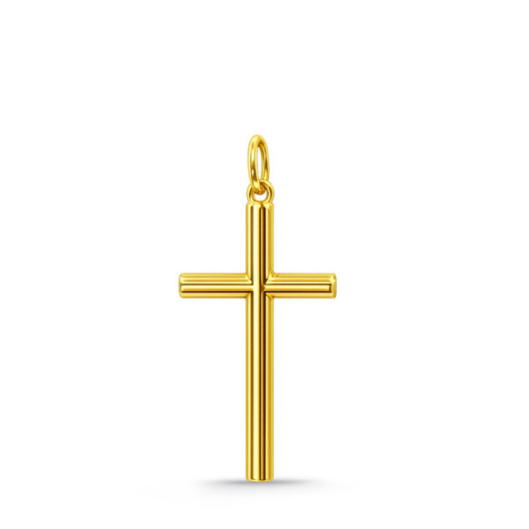 Cruz Oro Lisa Maciza Tubo L - Cruces