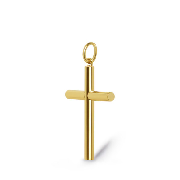 Cruz Oro Lisa Maciza Tubo L - Cruces
