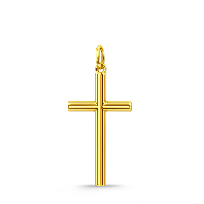 Cruz Oro Lisa Maciza Tubo Xl - Cruces