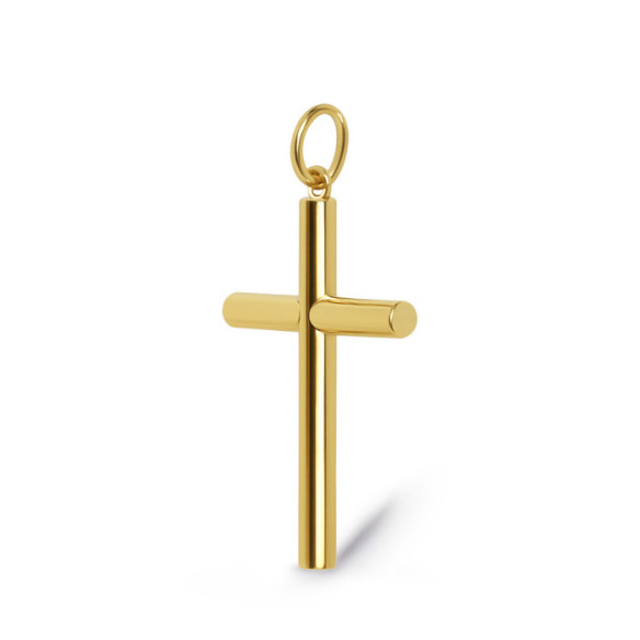 Cruz Oro Lisa Maciza Tubo Xl - Cruces