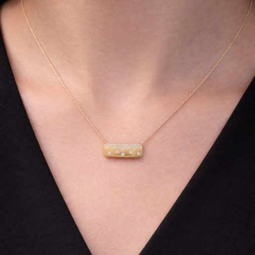 Collar Diamantes Oro Amarillo Mate Firmamento Pastilla Square - Was ist neu 2