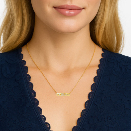 Collar Diamantes Oro Amarillo Firmamento Pastilla Square - Collares de Diamantes 2