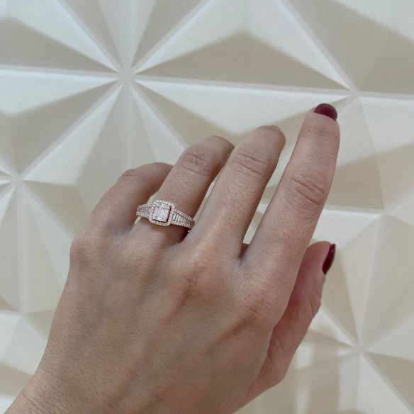Inel Diamante Aniversario Wedding Band