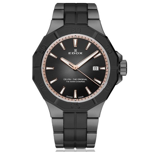 Edox Delfin The Original Date 43mm 53021-37GNM-NDR