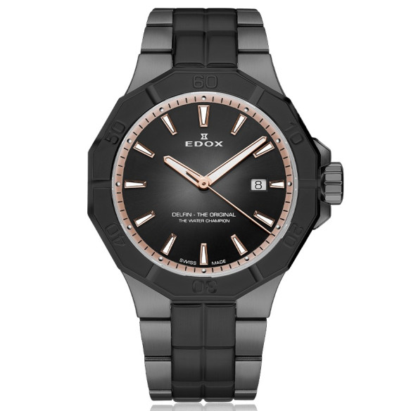 Edox Delfin The Original Date 43mm 53021-37GNM-NDR