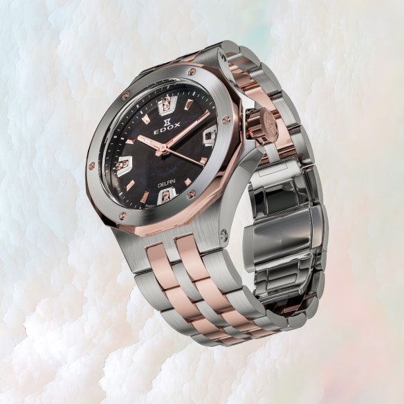 Edox Delfin The Original Date Lady 33mm (53100-357RM-NANRND)