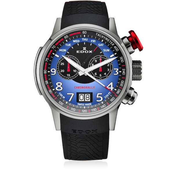 Edox Chronorally Chronograph 48mm Limited Edition 38001-TINR-BUDN