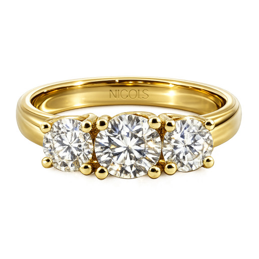 Trilogy Megan gyémántgyűrű 1,00 ct sárga arany