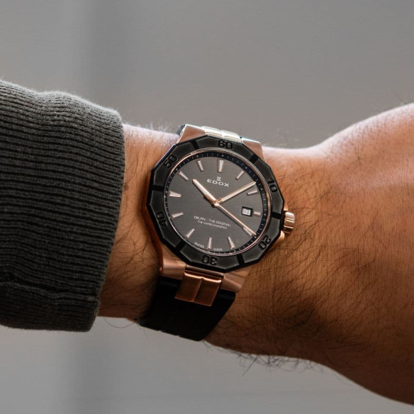 Edox Delfin The Original Date 43mm 53021-37RNCA-NIR