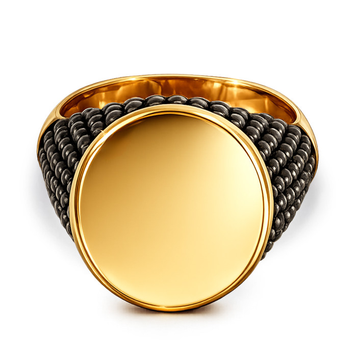Inel Sigiliu Oval Modern Aur