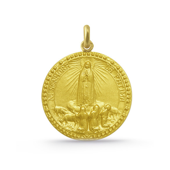 Medalla Virgen de Fátima 18K Guldbelagt