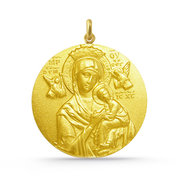 Medalla Nuestra Señora del Perpetuo Socorro 18K
