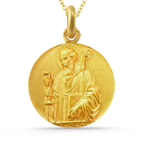 San Benito régi medál 18K aranyból