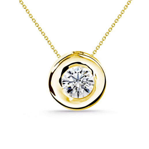 Náhrdelník Diamant Lady 0.10-0.50Ct Solitér Žluté zlato