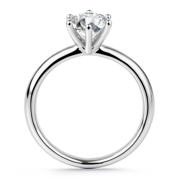 Anillo solitario oro blanco Alexia  0,10 a 0,70 quilates