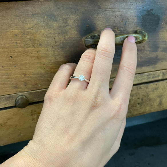 Alexia White Gold Solitaire Ring, 0.10 to 0.70 Carat