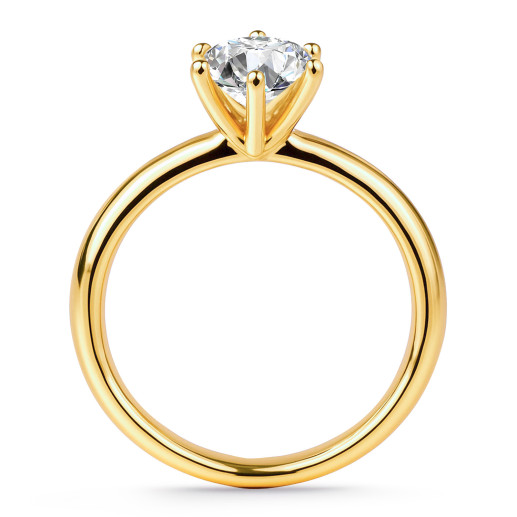 Anillo solitario Alexia  0,10 a 0,70 quilates oro amarillo 2