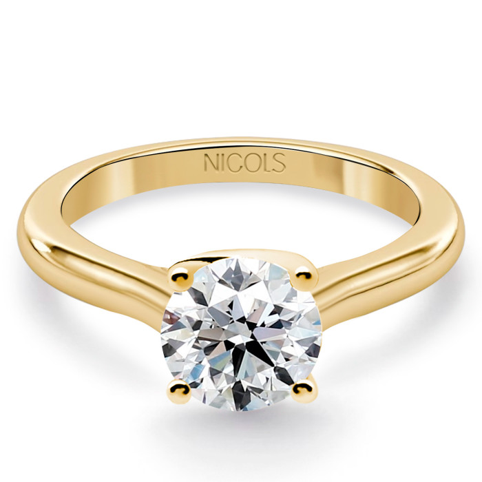 Engagement Ring Megan Solitaire Diamond Yellow Gold 0.10-0.70ct | NICOLS