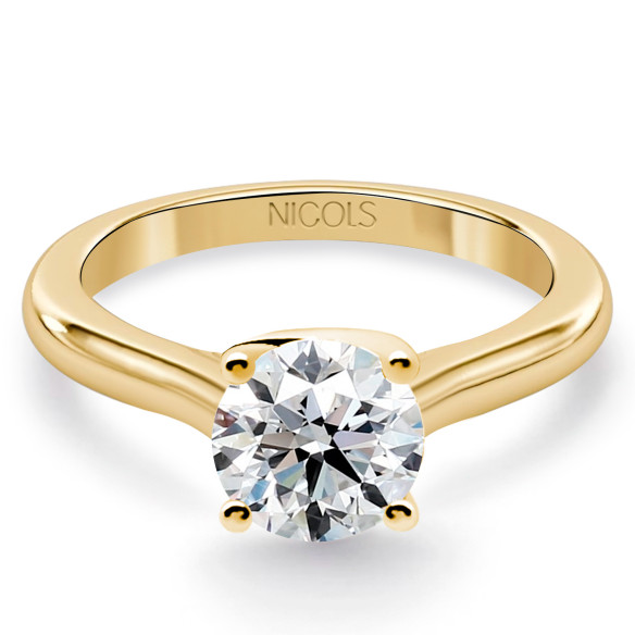 Engagement Ring Megan Solitaire Diamond Yellow Gold 0.10-0.70ct | NICOLS