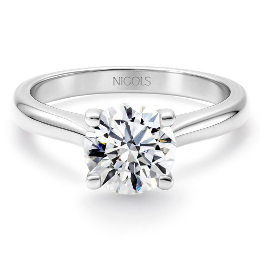 Anillo Compromiso Solitario Nancy 0,10 a 0,70 quilates oro blanco