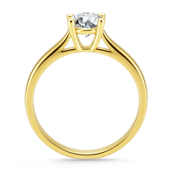 Anillo Solitario Nancy diamante 0,10 a 0,70 ct oro amarillo