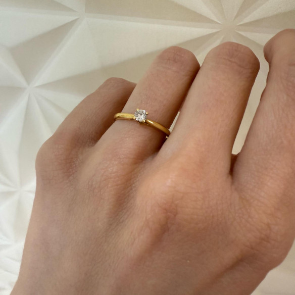 Inel de logodnă cu diamant 0,10 până la 0,70 ct Nancy aur galben 18K