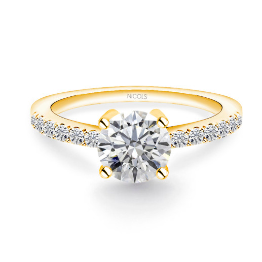 Ring Dafne Gulguld med Diamanter 0,30 Ct til 1,00 Ct.